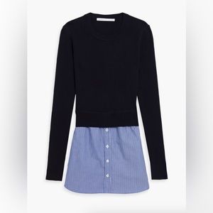 Veronica Beard Wool- Poplin sweater shirt top